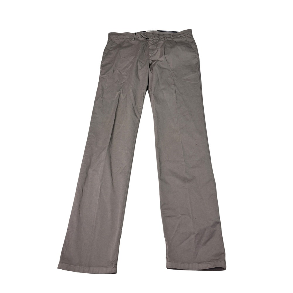 Luca Faloni Summer Chinos Mens 32X31 Taupe Brown Cotton Stretch Made in Italy